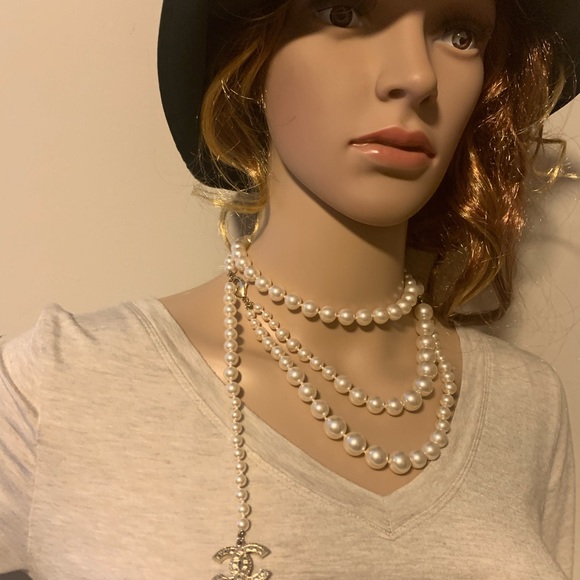 Chanel Gold plated vintage pearl belt/ necklace - Picture 4 of 8